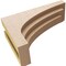 Ekena Millwork 6"W x 18"D x 12"H Classic Rockford Rough Cedar Woodgrain TimberThane Corbel, Primed Tan CORUR06X18X12ROCRCPR - alternate 2